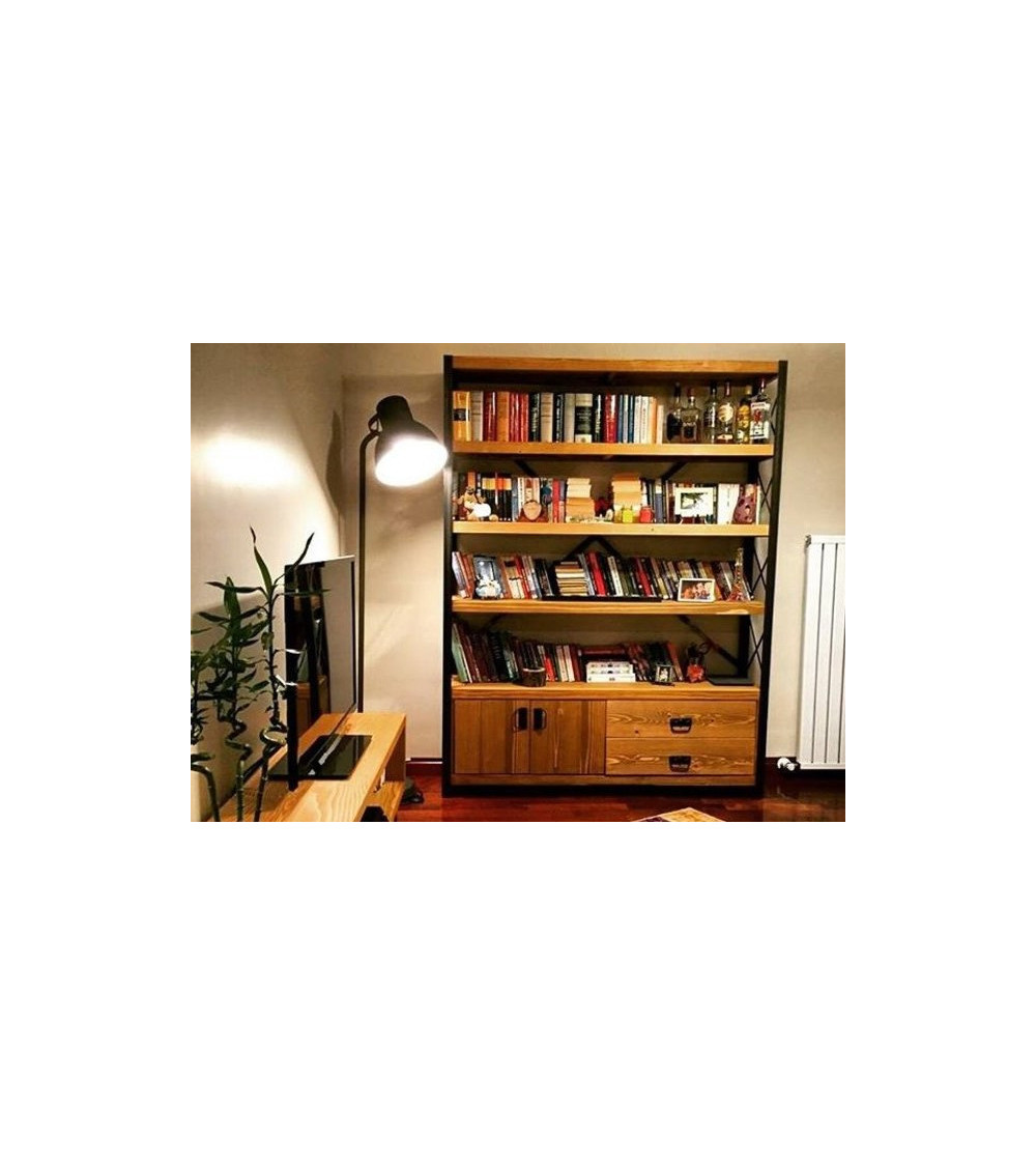 Bibliothèque CROSS Noyer 150 CM