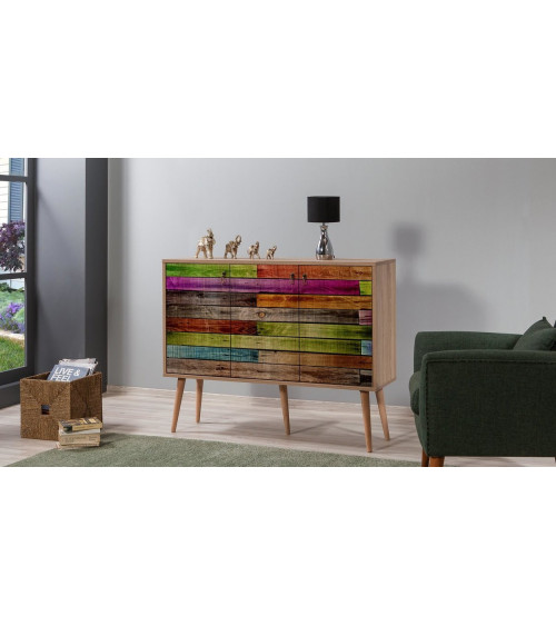 Roble de MIREL TV mueble 2 puertas 1 cajón