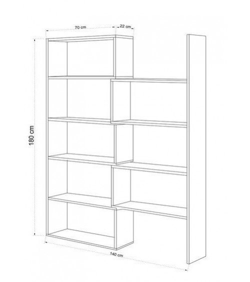 Bibliothèque modulaire mobile PAOLA Chêne