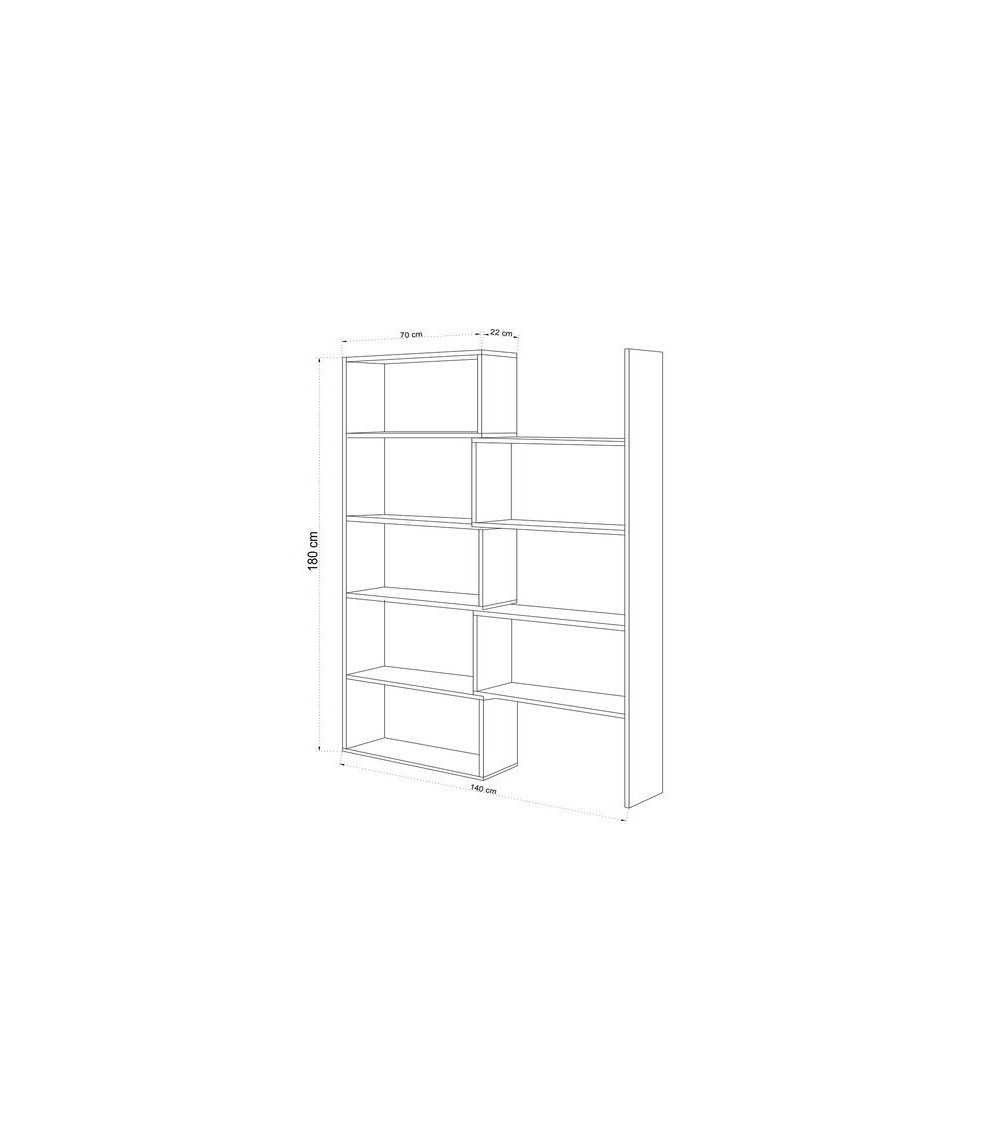 Bibliothèque modulaire mobile PAOLA Chêne