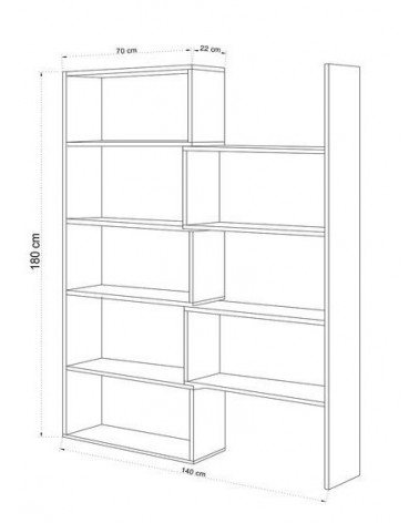 Bibliothèque modulaire mobile PAOLA Chêne