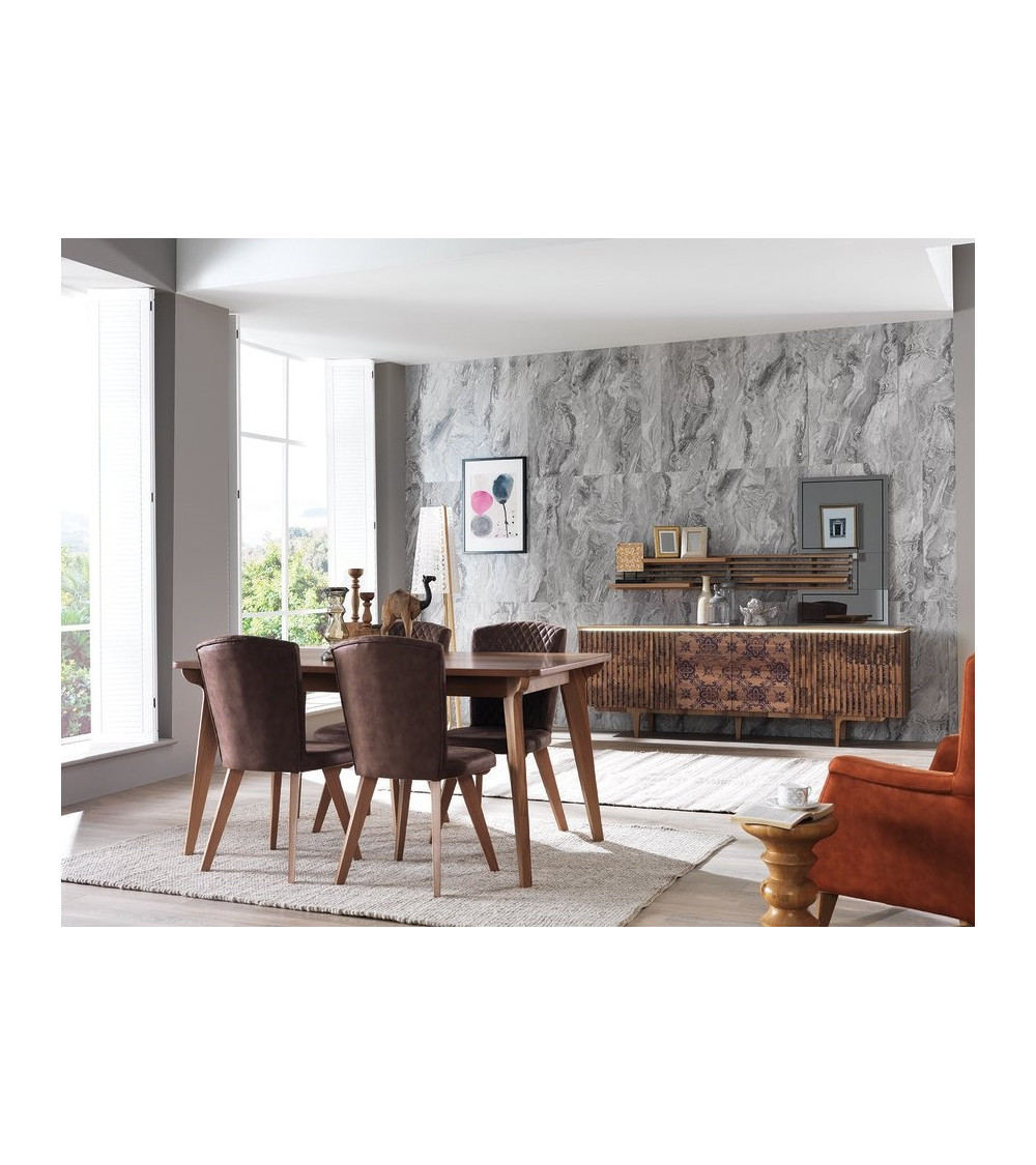 Comedor completo LAURA Gris Comedor completo LAURA Gris