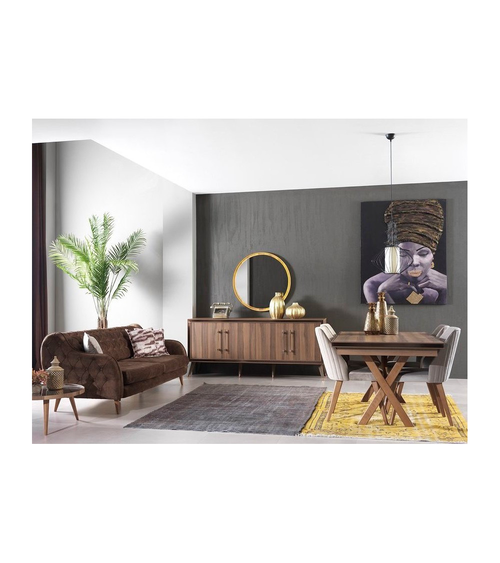 Comedor completo LAURA Gris Comedor completo LAURA Gris