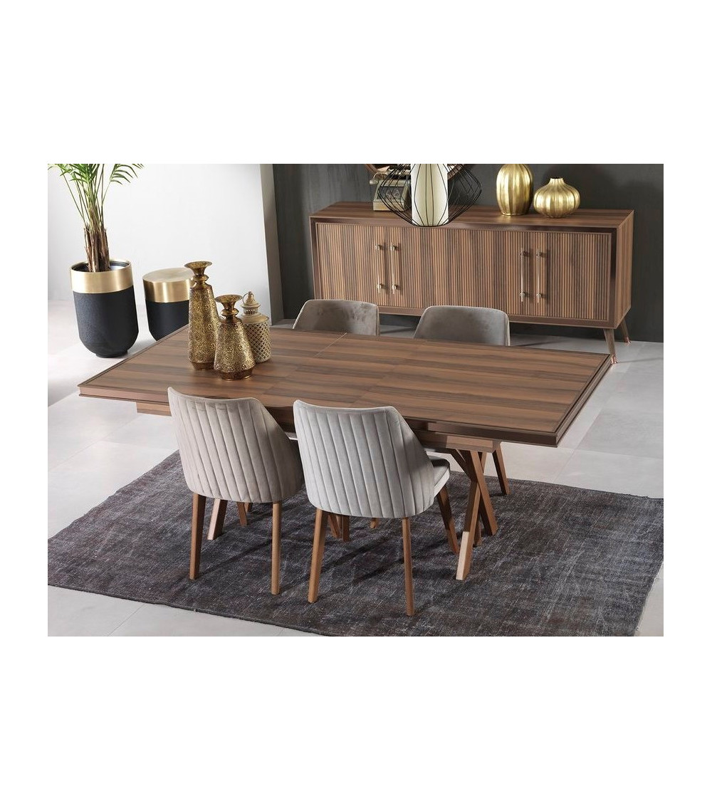 Comedor completo LAURA Gris Comedor completo LAURA Gris
