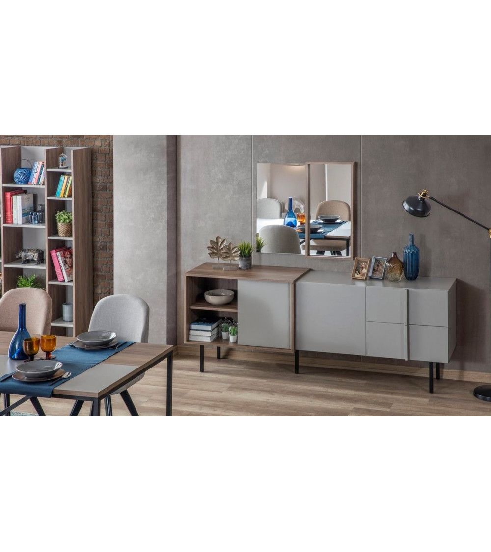 Sala da pranzo completa LAURA Gris Sala da pranzo completa LAURA Gris
