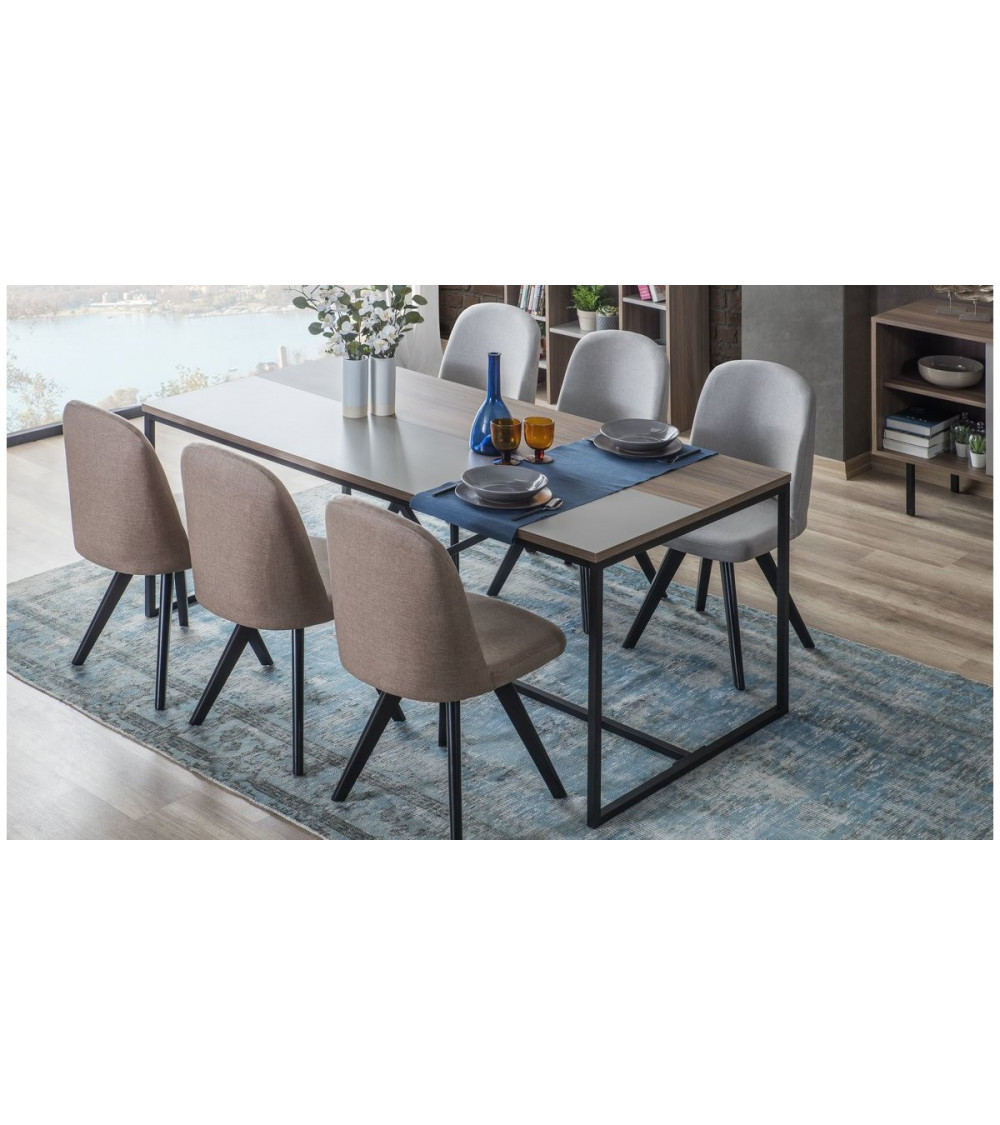 Sala da pranzo completa LAURA Gris Sala da pranzo completa LAURA Gris