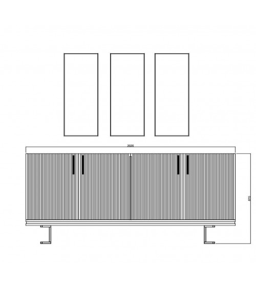 Comedor completo LAURA Gris