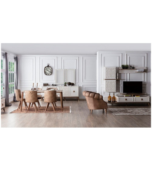 Comedor completo LAURA Gris