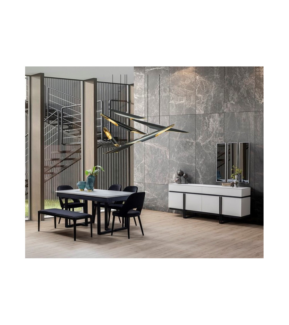 Comedor completo LAURA Gris Comedor completo LAURA Gris