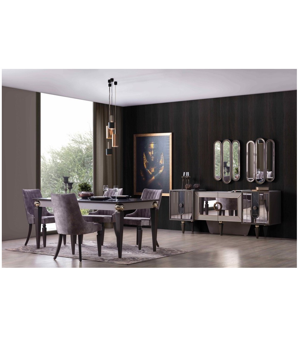 Comedor completo LAURA Gris Comedor completo LAURA Gris