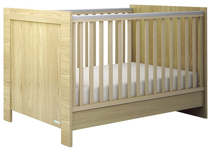 Lit bébé évolutif Smooth Cot Bed 140x70 blanc mat pour 0-7 ans