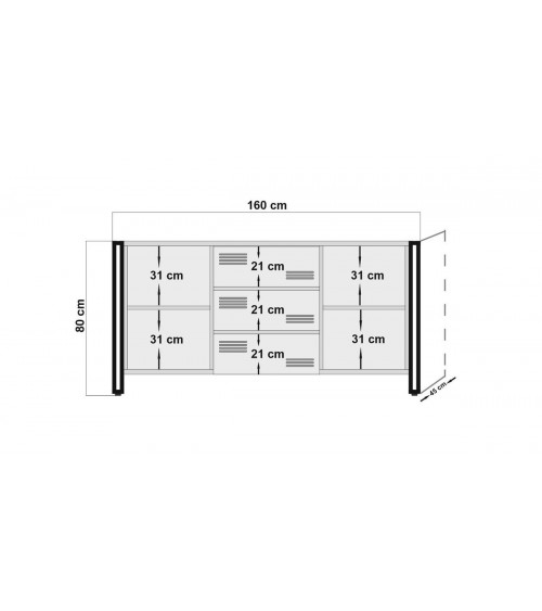 Comedor completo LAURA Gris