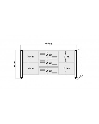 Comedor completo LAURA Gris