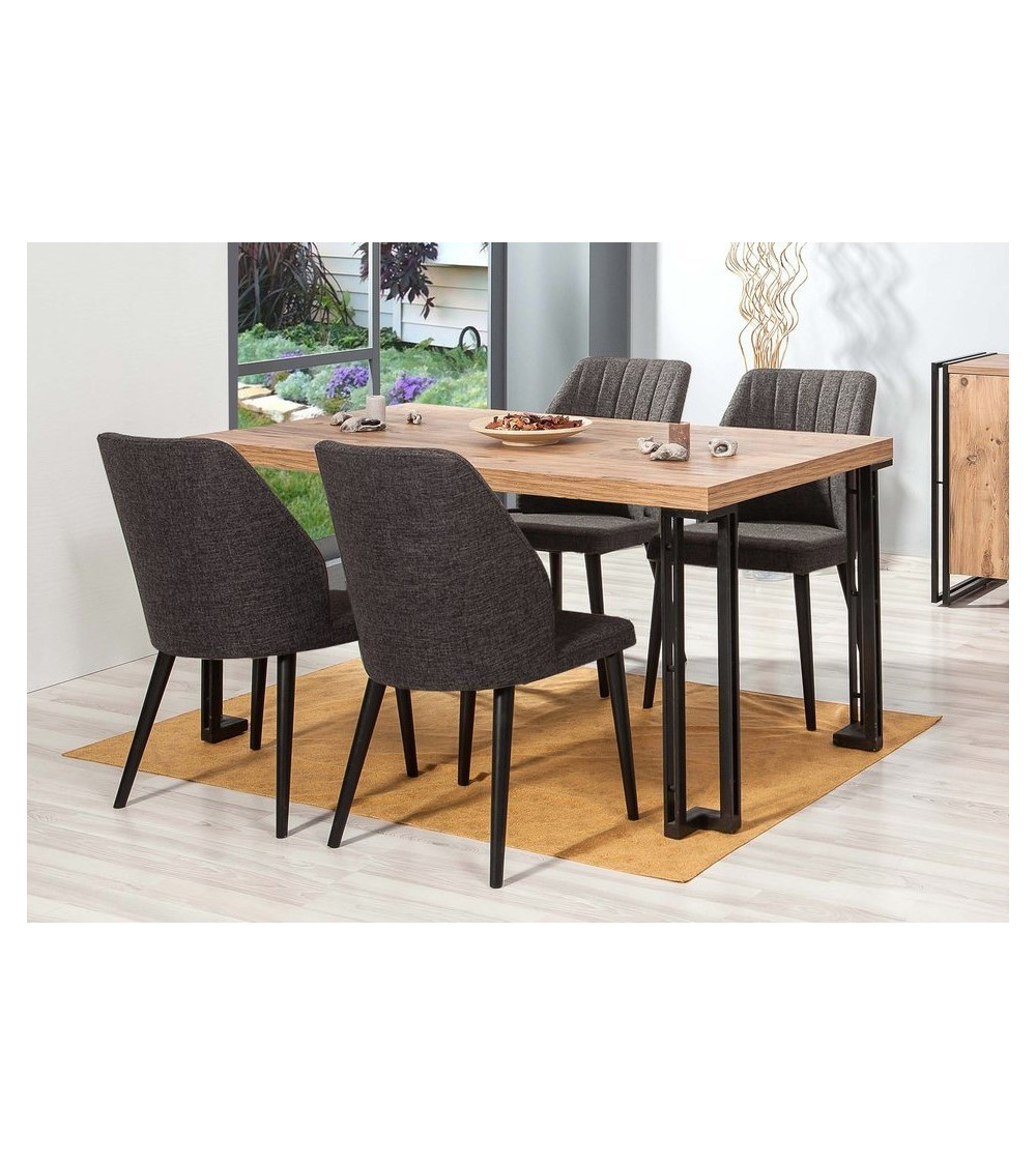 Comedor completo LAURA Gris Comedor completo LAURA Gris