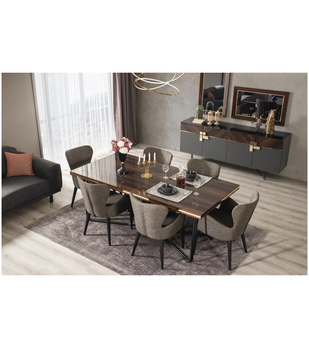 Comedor completo LAURA Gris