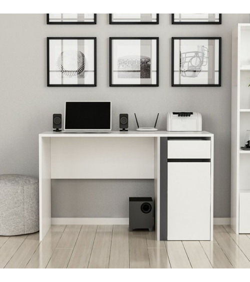 Bureau SHAE Anthracyte - blanc