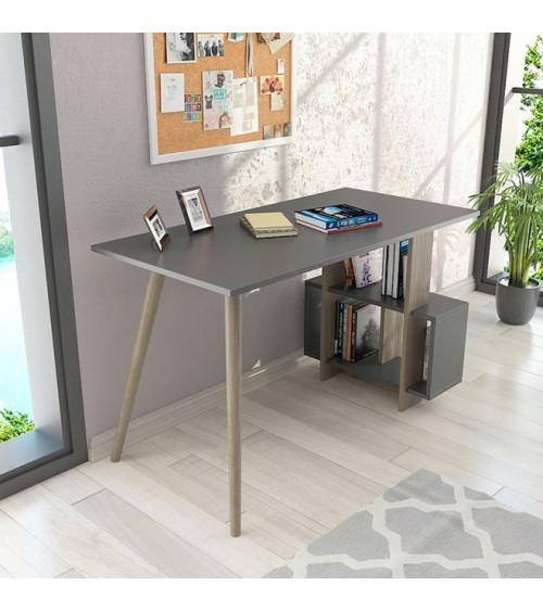 Bureau LAGO Anthracite - noyer