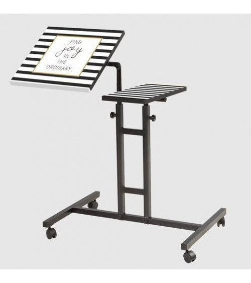 Bureau pour ordinateur portable GLEN lignes - noir