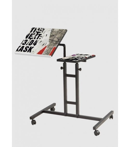 Bureau pour ordinateur portable GLEN lettres - noir