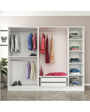 Armoire MINAR Noyer 225 x 52 x 190 CM
