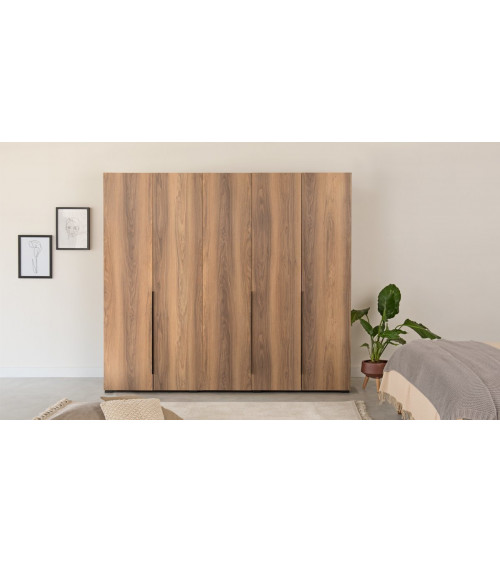 Armoire LUKE NOYER 225 x 52 x 200 CM