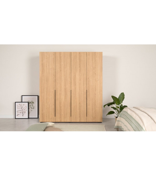 Luci d'ebano armadio rovere 206 x 210 x 64 cm