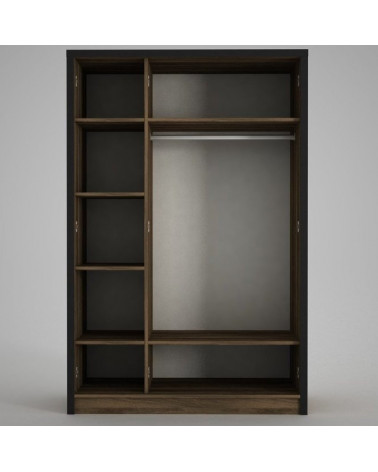 Luci d'ebano armadio rovere 206 x 210 x 64 cm