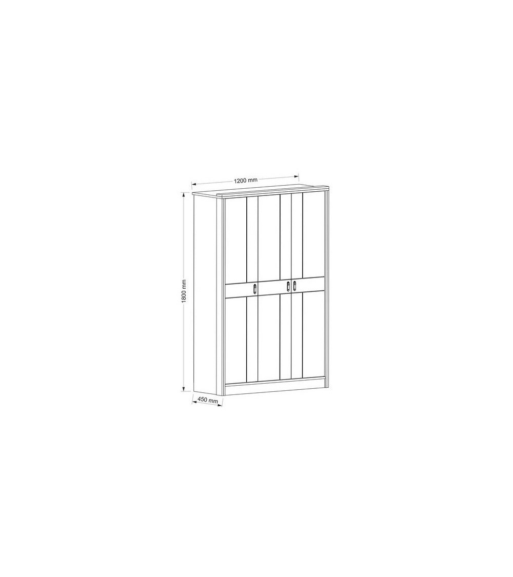 Armoire LOST NOYER 120 x 45 x 180 CM Armoire LOST NOYER 120 x 45 x 180 CM