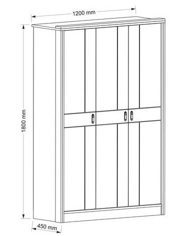 Luci d'ebano armadio rovere 206 x 210 x 64 cm