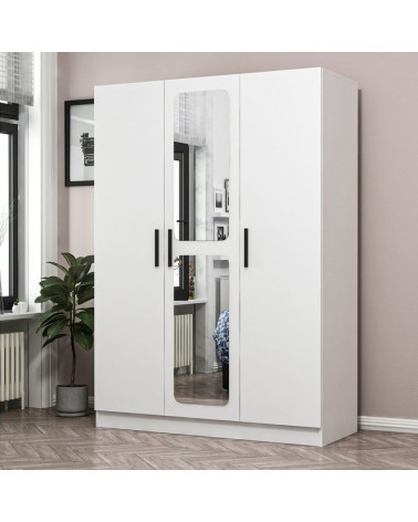 Armoire KALE BLANC MIROIR 135 x 52 x 190 CM