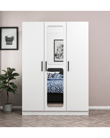 Armoire KALE BLANC MIROIR 135 x 52 x 190 CM