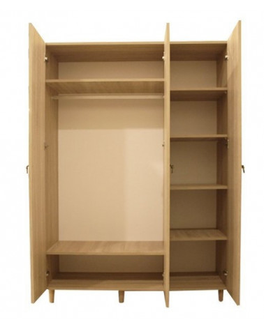 Gabinete luz ébano roble 206 x 210 x 64 cm