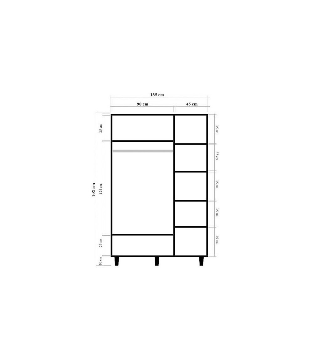 Gabinete luz ébano roble 206 x 210 x 64 cm Gabinete luz ébano roble 206 x 210 x 64 cm