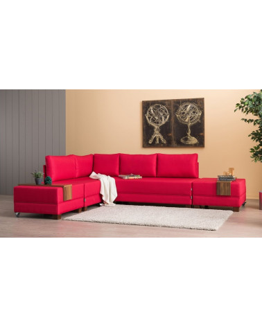 Divano trasformabile angolare grigio Modena 297 x 210 cm