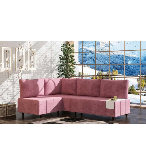 Divano trasformabile angolare grigio Modena 297 x 210 cm