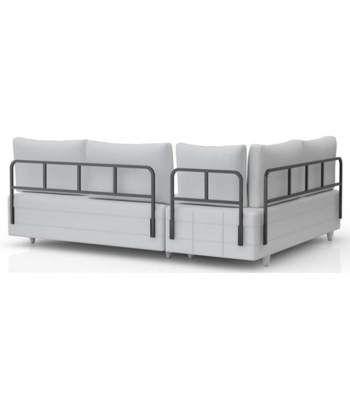 Divano trasformabile angolare grigio Modena 297 x 210 cm