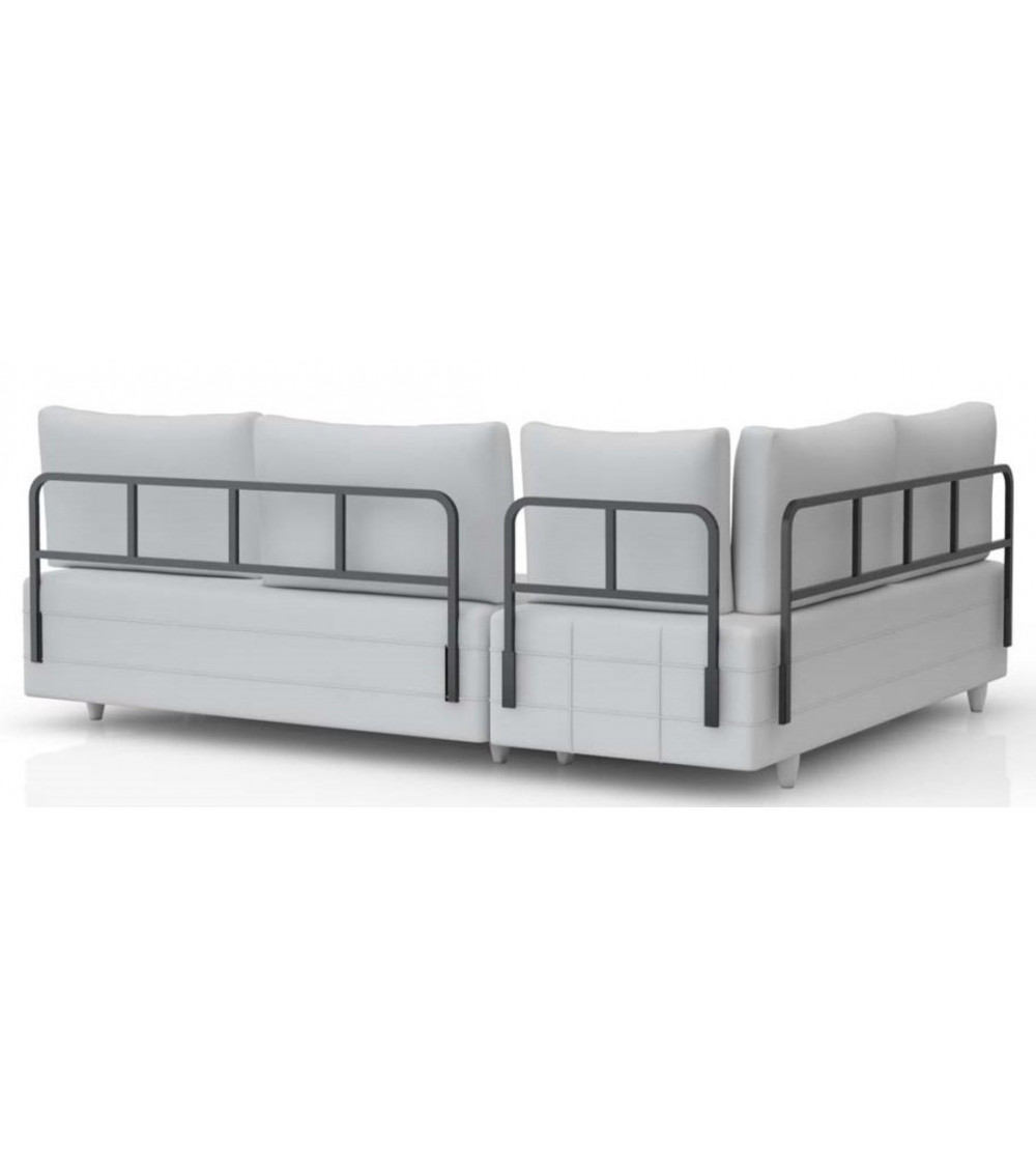 Divano trasformabile angolare grigio Modena 297 x 210 cm
