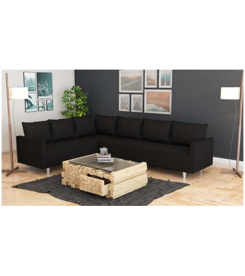 Divano trasformabile angolare grigio Modena 297 x 210 cm