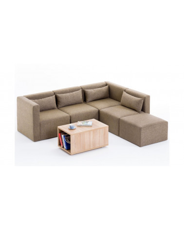 Canapé d'angle reversible modulaire avec table basse Flam 228 x 216 CM