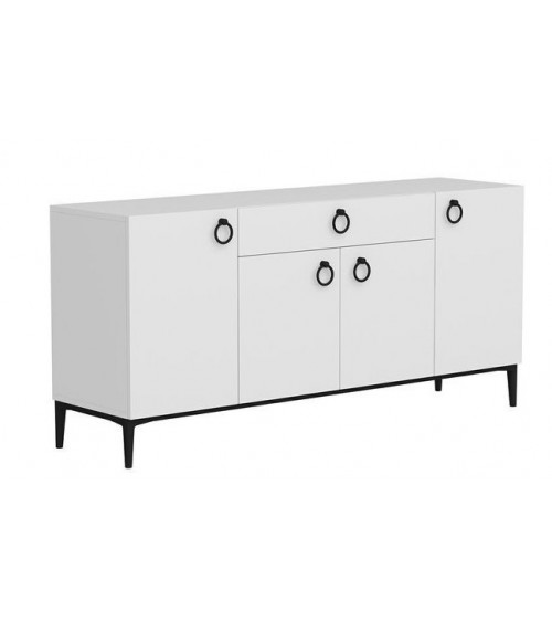 Buffet MOON blanc 4 portes 1 tiroir