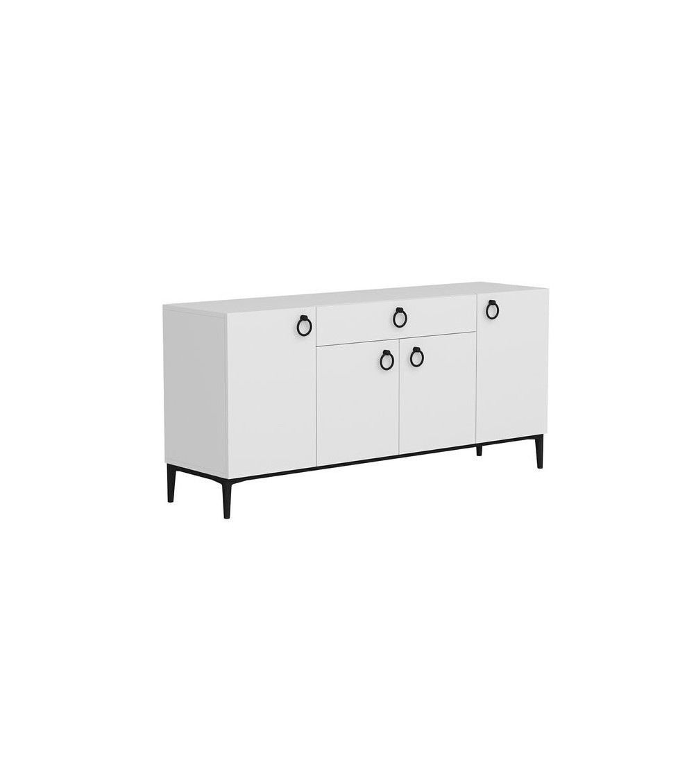 Buffet MOON blanc 4 portes 1 tiroir
