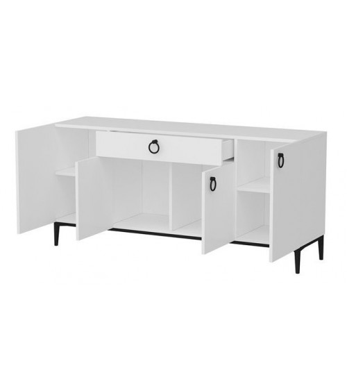 Buffet MOON blanc 4 portes 1 tiroir