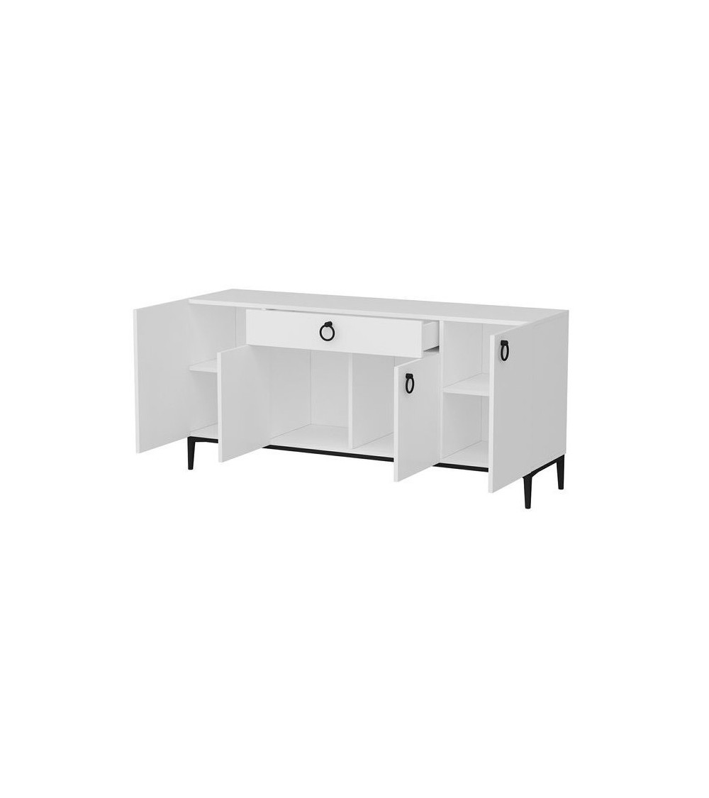 Buffet MOON blanc 4 portes 1 tiroir