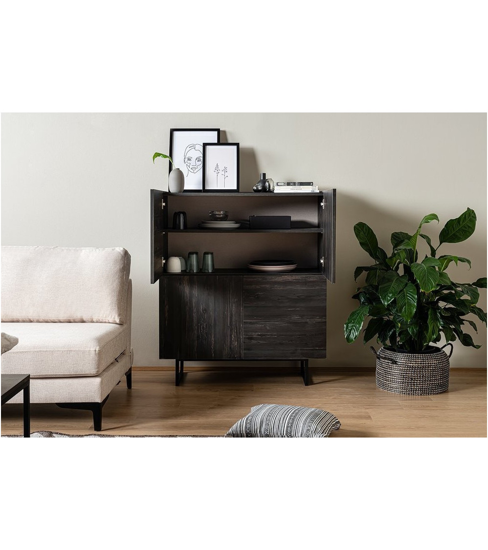 Roble de MIREL TV mueble 2 puertas 1 cajón Roble de MIREL TV mueble 2 puertas 1 cajón