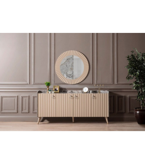 Roble de MIREL TV mueble 2 puertas 1 cajón