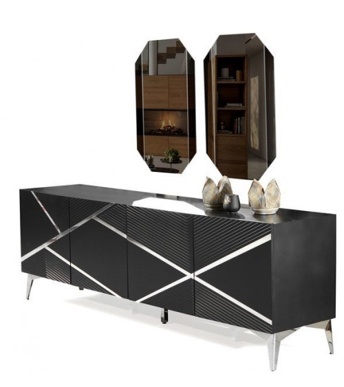 Buffet DIAMOND NOIR 4 portes