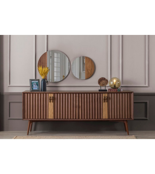 Roble de MIREL TV mueble 2 puertas 1 cajón