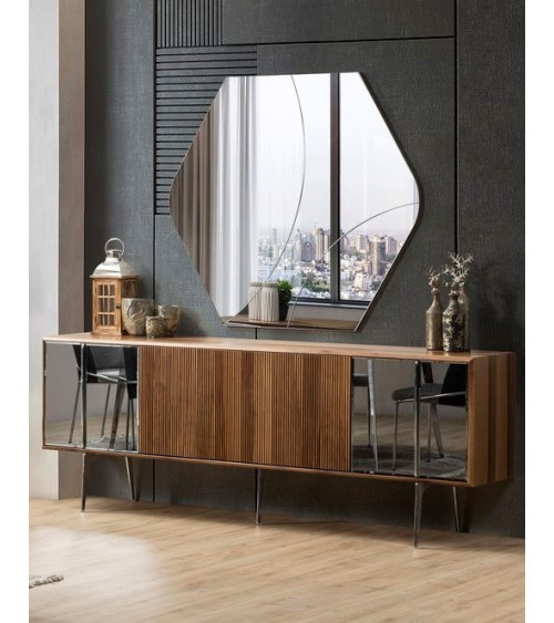 Buffet NATIVO 4 portes + miroir