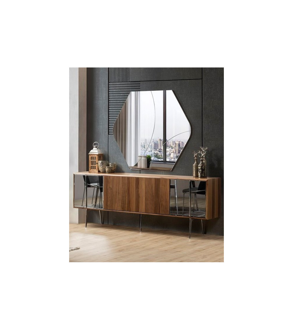 Mesa de madera con espejo de tocador en color opcional para