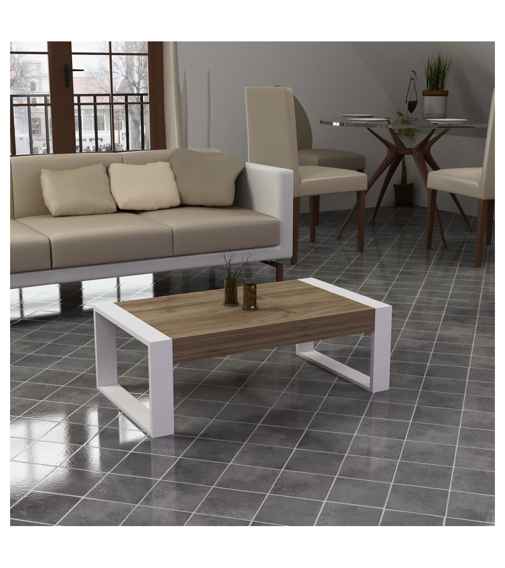 Table basse RETRO blanc-chêne Table basse RETRO blanc-chêne